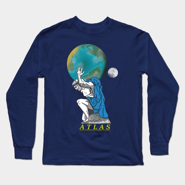 Atlas (The Cursed Titan) Long Sleeve T-Shirt by Clifficus